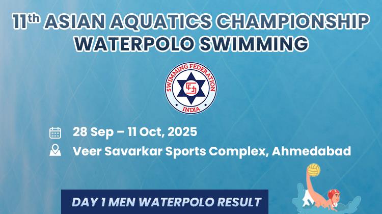 11th Asian Aquatics Championship 2025 -       Day 1 Men Waterpolo Result